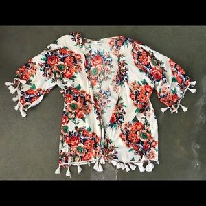 Floral boho kimono